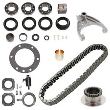 Ford BW1356 13-56 Transfer Case Rebuild Kit Bearings Seals Chain Pump Range Fork picture
