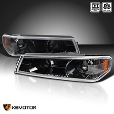 Jet Black Fits 2004-2012 Chevy Colorado GMC Canyon Corner Lights Signal Lamp L+R picture