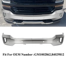 For 16-19 Silverado 1500 Chrome Front Bumper Face Bar w/ Sensor& Fog Light Holes picture
