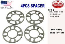 4PC UNIVERSAL WHEEL SPACER FIT 4x98 4X100 4X108 4x110 4X114.3 4X120 8MM (5/16”)  picture