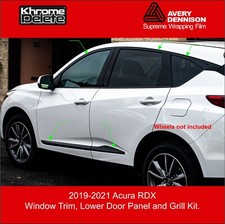 Complete Chrome Delete Vinyl Overlay for the 2019-2022 Acura RDX (Glossy Black) picture