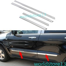 ABS Chrome Body Door Side Molding Trim Garnish for Jeep Grand Cherokee 2011-2013 picture