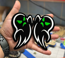 2PC Halloween Ghost Car Emblem Badge Custom Acrylic Car Fender/Trunk Decoration picture