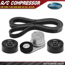 4x Serpentine Belt Drive Component Kit for Chevy Silverado 3500 GMC Sierra 3500 picture