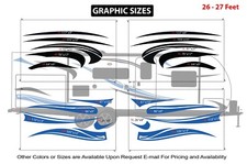Decal Stıcker Graphic Vinyl Sport Stripes kit Replacement for Travel Trailer RV picture