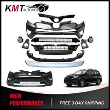 Fits 2016 2017 2018 Toyota Rav4 Front Bumper Cover Kit with Grille & Fog Lights picture