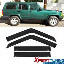 Fits 1984-2001 Jeep Cherokee XJ BJ 4PCS Window Visors Vent Rain Guard Deflector picture