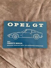 Original 1970 Buick Opel GT Owner's Manual picture