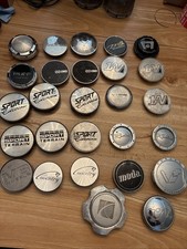 Used Lot Of 60 Aftermarket Custom Center Caps Enkei, Falken, MB Wheels, Motegi picture