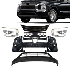 Front Bumper Cover Kit W/Grille/Fog Lamp Covers Fit 2022-24 Mitsubishi Outlander picture