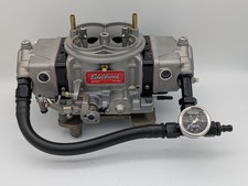 Edelbrock VRS 4150 Carb Dual Inlet Fuel Feed Line w gauge -8 AN Hose picture