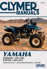 Yamaha Warrior 1987-2004 Raptor 2004-2013 Clymer Shop Repair Service Manual book picture