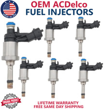 x6 OEM ACDelco Fuel Injectors For 2010, 2011 Chevrolet Camaro 3.6L V6 #12638530 picture