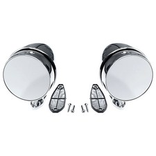 CJ Classics Shelby Chrome Convex Bullet Short Base Mirror Pair Mustang 1965-1968 picture
