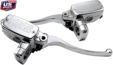 Chrome Brake Clutch Master Cylinder Pair 1 inch Suzuki Intruder 800 1400 1500 picture