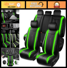 Luxury Faux Leather Seat Covers Full Set - Waterproof, Breathable, Anti-Slip, Un picture