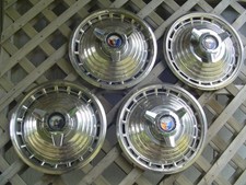 VINTAGE 1963 FORD GALAXIE 500 FAIRLANE HUBCAPS  WHEEL COVERS CENTER CAPS ANTIQUE picture