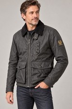 Belstaff Roberts 2.0 Motorcycle Waxed Cotton Black Jacket Mens Sz Med  picture