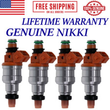 GENUINE NIKKI x4 Fuel Injectors For 1991-92 Mitsubishi, Eagle, Plymough 1.5L I4 picture