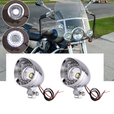 2x Motorcycle Headlight Auxiliary LED Head Driving Passing Fog Spot Light Lamp picture