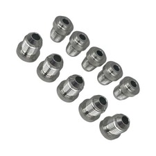 US AN6, 6 AN MALE BILLET 6061T6 ALUMINUM WELD ON / WELD IN FITTING BUNG - QTY 10 picture