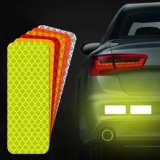 10pcs Car Bumper Reflective Safety Strip Stickers Warning Tape Decal Set picture