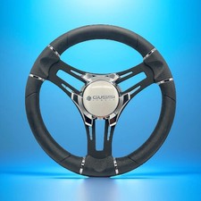 Gussi Italia VERONA Boat Steering Wheel Black Brushed Spokes picture