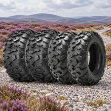 Set of 4 25x8-12 25x10-12 ATV UTV Tires 6PR Mud Trail Tubeless 25x8x12 25x10x12 picture