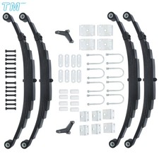 7000lbs 7k Tandem Trailer Axle Suspension Kit 6 Leaf Springs/U-bolt/Hanger Kit picture