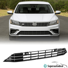 Gloss Black Front Grille Lower for VW Passat R-Line 2016-2019 W/Sensor Holes picture
