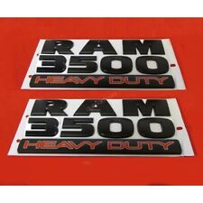 2pcs R-A-M 3500 Heavy Duty Door Emblem Badge Nameplate Adhesive (Gloss Black) picture