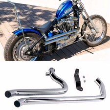 Chrome Dual Drag Pipe Set for Harley Sportster Exhaust Update 2004-2022 picture