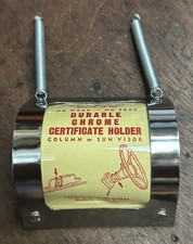 NOS 1950s 1960s Chrome Steering Column Registration Holder Chevy Bomb Lowrider picture