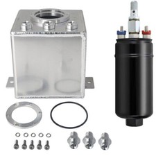 New 2L High Flow Swirl Fuel Surge Tank AN6 Aluminum w/ 044 External Fuel Pump picture