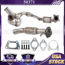 2pc Catalytic Converter & Flex Pipe for Cadillac SRX 3.0L 2010-2011 Front Bank 2 picture