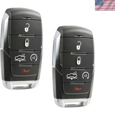 2 Remote Key Fob Fits 2019-2023 Ram 1500 Pickup 5-Button Smart Key PN: 68291... picture
