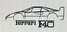 Black Ferrari F40 silhouette vinyl sticker decal 9in wide for car window sticker picture