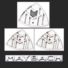 Silver Side Rear Trunk Badge Emblem for Mercedes Benz Maybach S Class S400 S500 picture