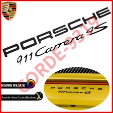 5P Gloss Black For Porsche 911 Carrera 4S Letters Rear Badge Emblem Deck Lid Set picture