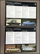 1981 1980 Lancia Zagato Beta Coupe HPE Original 1-page Sales Brochure Card picture