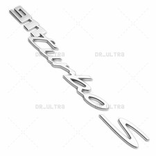 For 20+ Silver 911 Turbo S Letters Rear Badge Liftgate Emblem Deck Lid/ picture
