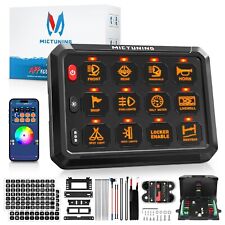 MICTUNING RGB 12 Gang Switch Panel App Control Led Light Relay System Marine Boa picture