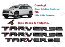 Overlay 3PCS Matte Black Doors Rear Traverse Emblems Letters 2024+ Traverse picture