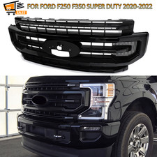 For 2020-2022 Ford F-250 F-350 Super Duty Platinum Agate Black Grille Assembly picture