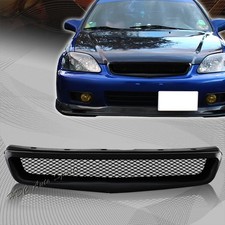 For 99-00 Honda Civic EK JDM Type-R Style Black Mesh ABS Front Hood Grille Grill picture