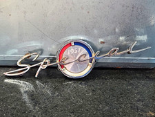Vintage Original 1957 Buick Special Chrome Trunk Emblem Great Condition picture