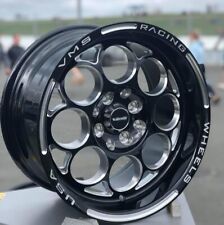 VMS Racing Black Modulo Milling Finish Drag Wheel Rim 15x8 4X100 4X114.3 +20 ET picture