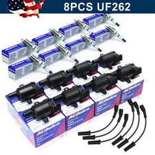 8PCS Ignition Coil & Spark Plug Wires For Chevy Silverado 1500 2500 GMC UF262 . picture