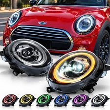 Pair LED Headlights w/ RGB Animation For MINI Cooper F54 F55 F56 F57 2014-2024 picture