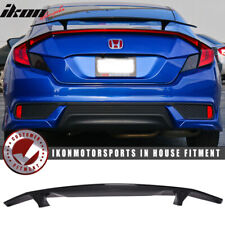 Fits 16-20 Honda Civic 2DR Coupe Rear Trunk Spoiler 2 Post Wing Lip Gloss Black picture